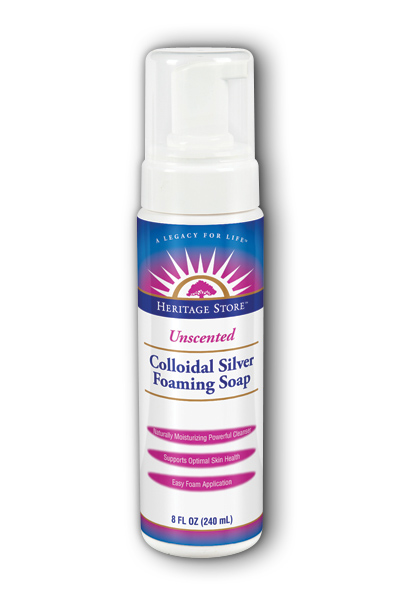 Heritage store: Colloidal Silver Foaming Soap Unscented 8 oz