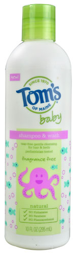 TOM'S OF MAINE: Baby Shampoo & Bodywash Fragrance Free 10 oz