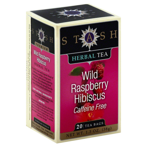 STASH TEA: Wild Raspberry Hibiscus Tea Caffeine Free 20 bag