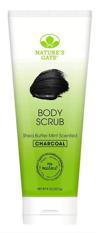 Body Scrub Charcoal - Shea Butter Mint Scent 8 oz from NATURE'S GATE