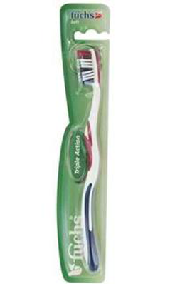 FUCHS BRUSHES: Triple Action X Toothbrush Soft 1 ct