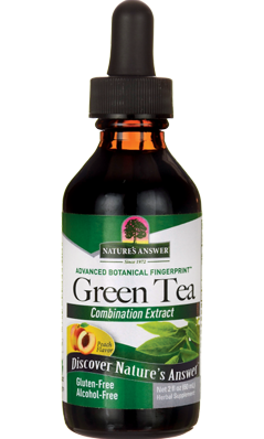 NATURE'S ANSWER: Super Green Tea With Peach Extract 2 fl oz
