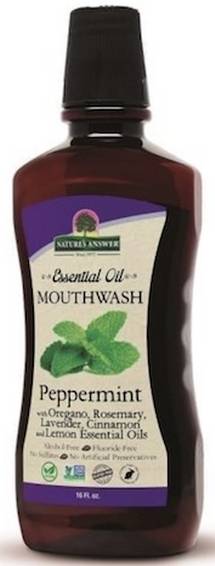 NATURE'S ANSWER: Essential Oil Mouthwash Peppermint 16 oz