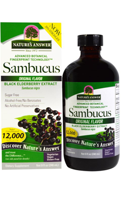 NATURE'S ANSWER: Sambucus (Black Elder Berry) Super Concentrated Orange 8 oz