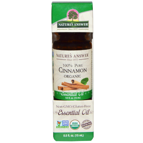NATURE'S ANSWER: Essential Oil Organic Cinnamon 0.5 oz