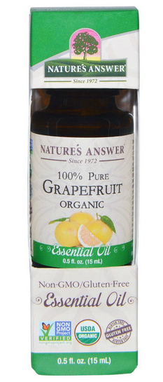NATURE'S ANSWER: Essential Oil Organic Grapefruit 0.5 oz
