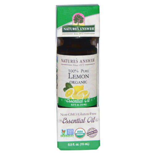 NATURE'S ANSWER: Essential Oil Organic Lemon 0.5 oz