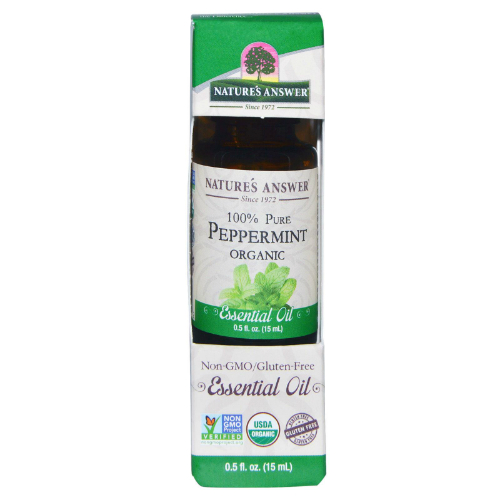NATURE'S ANSWER: Essential Oil Organic Peppermint 0.5 oz