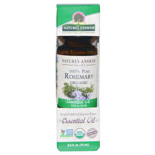 NATURE'S ANSWER: Essential Oil Organic Rosemary 0.5 oz