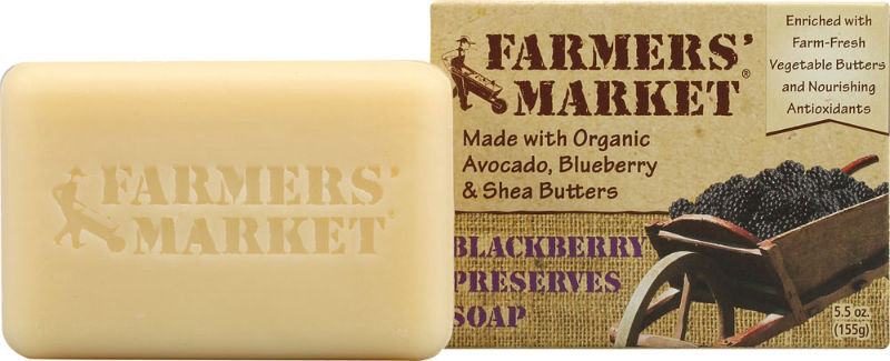 FARMERS MARKET: Farmers Market Natural Bar Soaps-Blackberry Preserves 5.5 oz