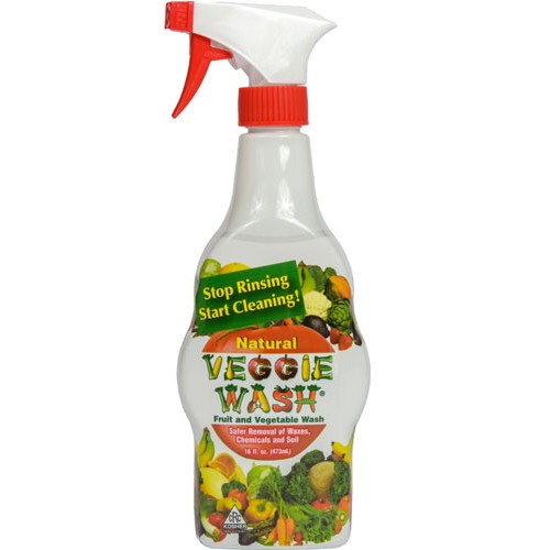 VEGGIE WASH: Organic Veggie Wash w/ Trigger Sprayer 16 oz