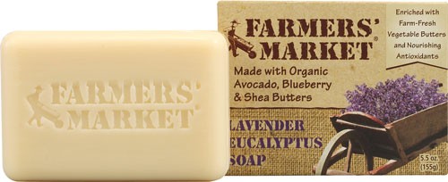 FARMERS MARKET: Moisturizing Bar Soap Lavender & Eucalyptus 3.5 oz