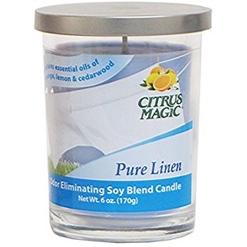 CITRUS MAGIC: Citrus Magic Candle Pure Linen 6 oz