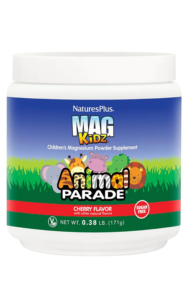 Natures Plus: Animal Parade Magnesium Kidz Powder 0.32 lbs Natural Cherry Flavor