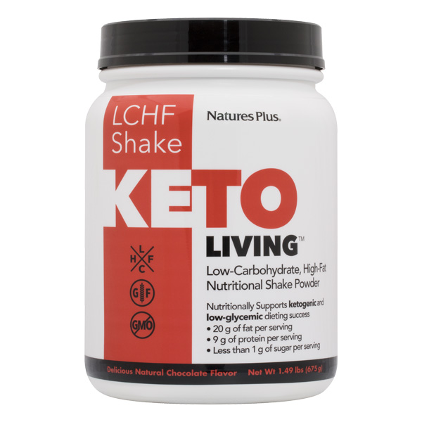 KetoLiving LCHF Chocolate Shake Powder 1.49 Lb. from Natures Plus