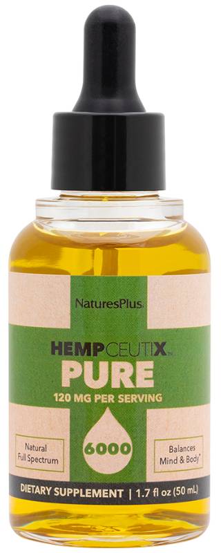 Natures Plus: HempCeutix Pure Hemp Oil 6000mg (CBD) 50ml