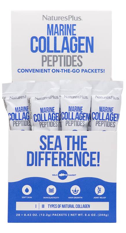 Natures Plus: Marine Collagen Peptides Powder Stick Packs 20 pk