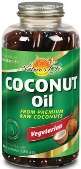 Natures Life: Coconut Oil Vegetarian 1000mg 180 Veg Softgels