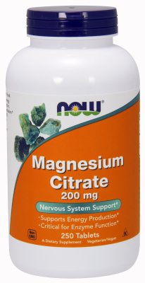 NOW: MAGNESIUM CITRATE 200mg  250 TABS 1