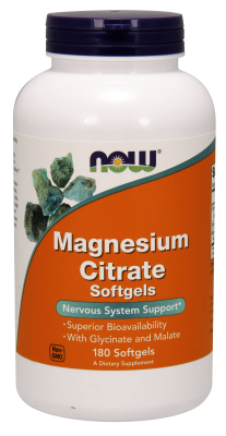 NOW: Magnesium Citrate 180 Gels