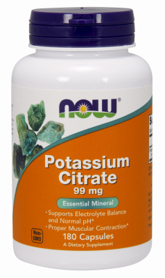 NOW: Potassium Citrate 99mg 180 Caps