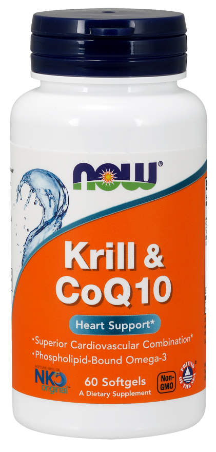 NOW: Krill And CoQ10 60 Softgels