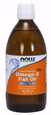 Omega-3 Fish Oil Liquid, 16.9 oz   500ml Lemon Flavor