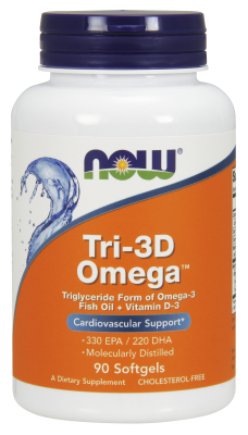 NOW: Tri-3D Omega Cardiovascular Support 90 Gels