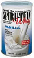 Natures Plus: Spirutein Whey Vanilla Low Carb Diets 3OZ x 8 Packets