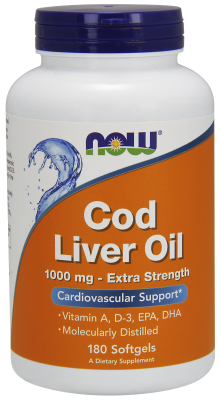 COD LIVER OIL 180 SOFTGELS from NOW