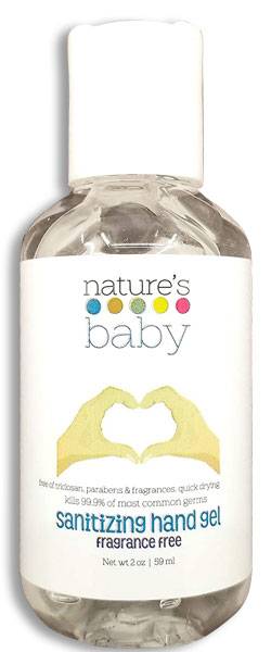 NATURE'S BABY ORGANICS: Hand Sanitizing Gel Fragrance Free 2 OUNCE