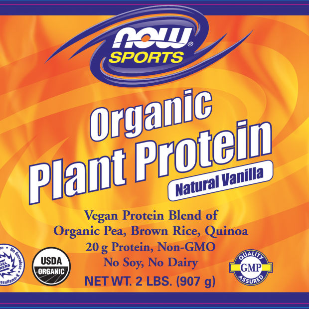NOW: Organic Plant Protein Powder 2 lbs Vanilla