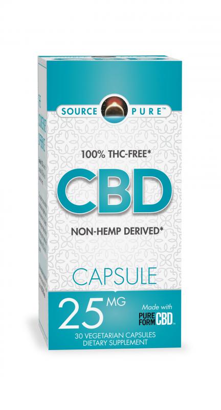 SourcePure™ CBD 25 mg, 30 Vegetarian Capsule