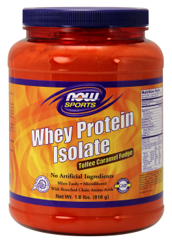 NOW: Whey Protein Isolates Toffe Caramel Fudge 1.8 lb