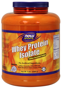 NOW: Whey Protein Isolates Toffe Caramel Fudge 5 lb