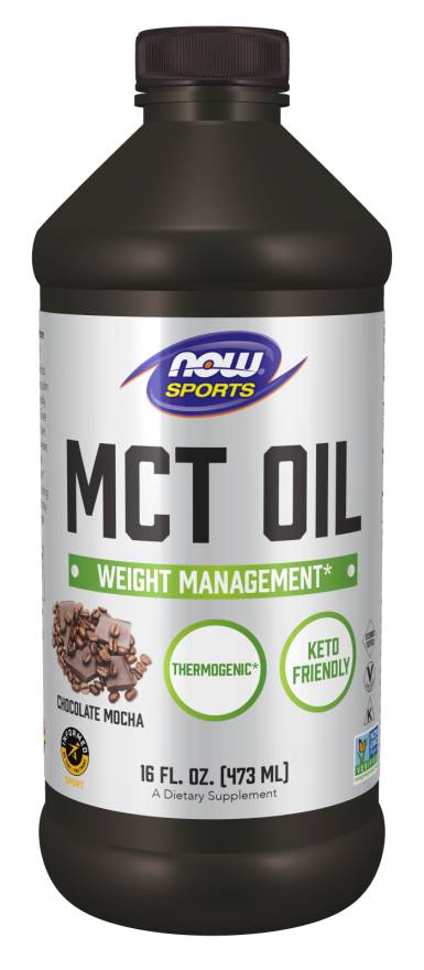 NOW: MCT OIL - Chocolate Mocha Flavor 16 fl oz