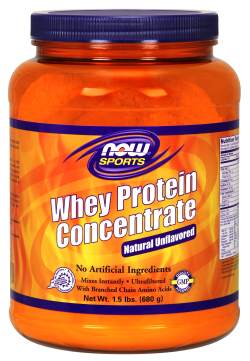 NOW: Whey Protein Concentrate Unflavored 1.5 LB
