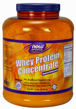 Whey Protein Concentrate Unflavored 5 LB from NOW