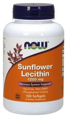 Sunflower Lecithin 1200mg, 100 Gels