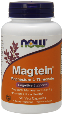 NOW: Magtein (Magnesium L-Threonate) 2000mg 90 Veg Capsules
