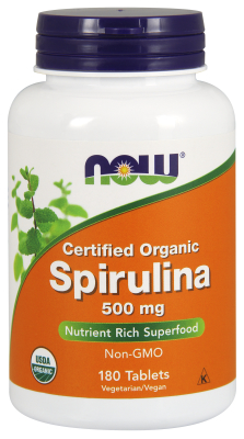 NOW: Organic Spirulina 500mg 180 Tabs