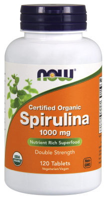 NOW: SPIRULINA 1000 mg ORGANIC 120 TABS