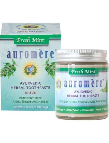 AUROMERE: Ayurvedic Toothpaste in a Jar Fresh Mint 4.16 OUNCE