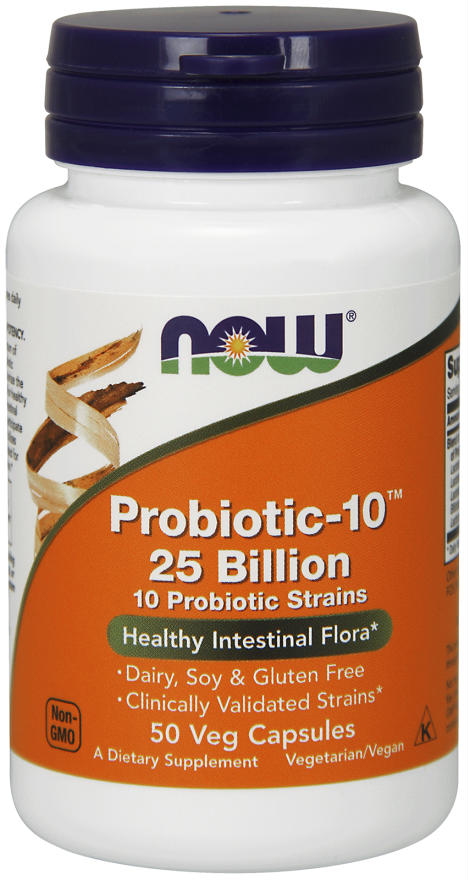 NOW: Probiotic-10 30 Vcaps 25 billion