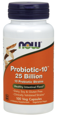 NOW: Probiotic-10 (25 Billion) 100 Veg Caps