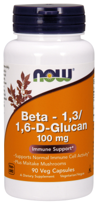 NOW: BETA 1.3  1.6 GLUCAN 100mg  90 VCAPS 90 vcaps