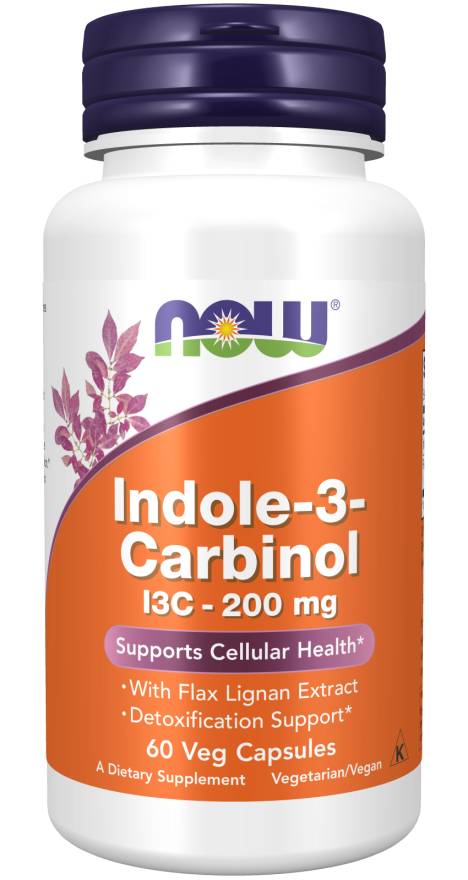 NOW: Indole-3-Carbinol 200mg With LIGNANS   60 VCAPS 1