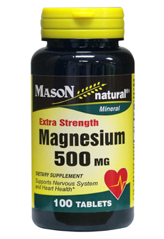 MASON VITAMINS: Magnesium 500Mg Extra Strength Tablets 100 tab