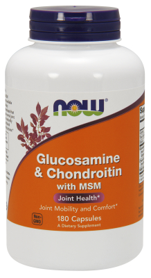 NOW: GLUCOSAMINE 500 & CHONDROITIN 400 With MSM 180 CAPS