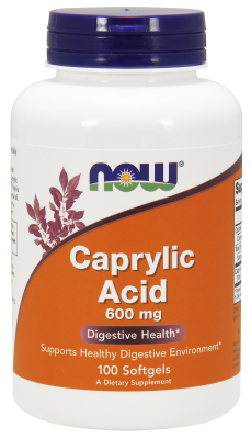 NOW: Caprylic Acid 600mg 100 Gels